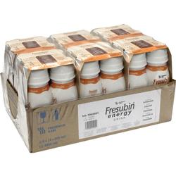 Sechs Flaschen Fresubin Energy Drink sind in einer Verpackung zusammengefasst.